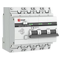 Дифференциальный автомат АД-32 3P+N 16А/300мА (хар, C, A, электронный, защита 270В) 6кА PROxima | код  DA32-6-16-300-4P-a-pro | EKF